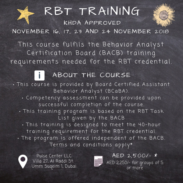 Registered Behavior Technician Training (RBT)